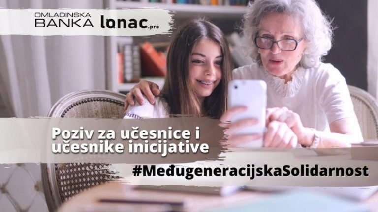 Read more about the article 20.000 KM za učesnice i učesnike inicijative Međugeneracijska solidarnost