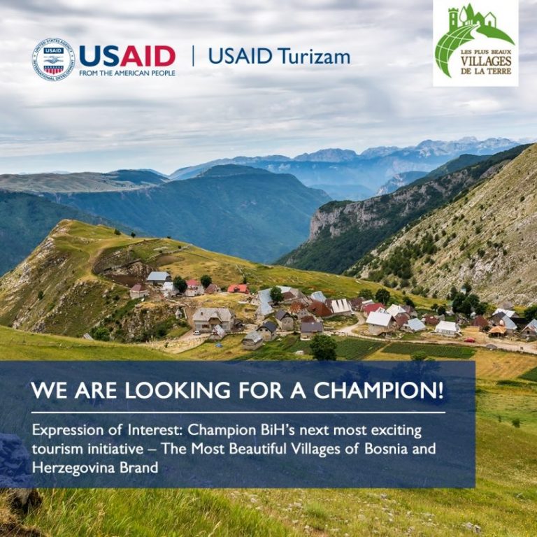 Read more about the article USAID Turizam poziva kvalifikovane i legalno registrovane organizacije u Bosni i Hercegovini za potrebe projekta “Najljepša sela Bosne i Hercegovine – MBV / BiH.”